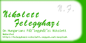 nikolett felegyhazi business card